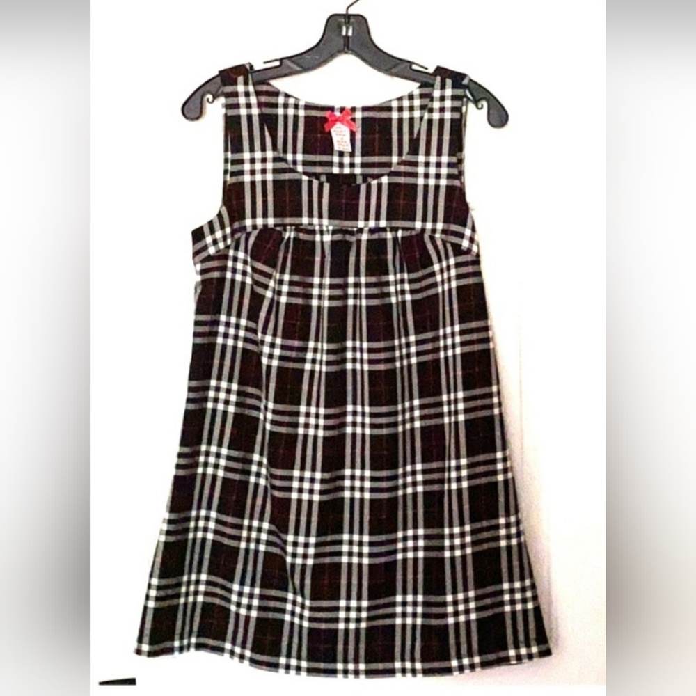 Forever 21 Black, White, and Red Plaid Mini Dress - size Medium